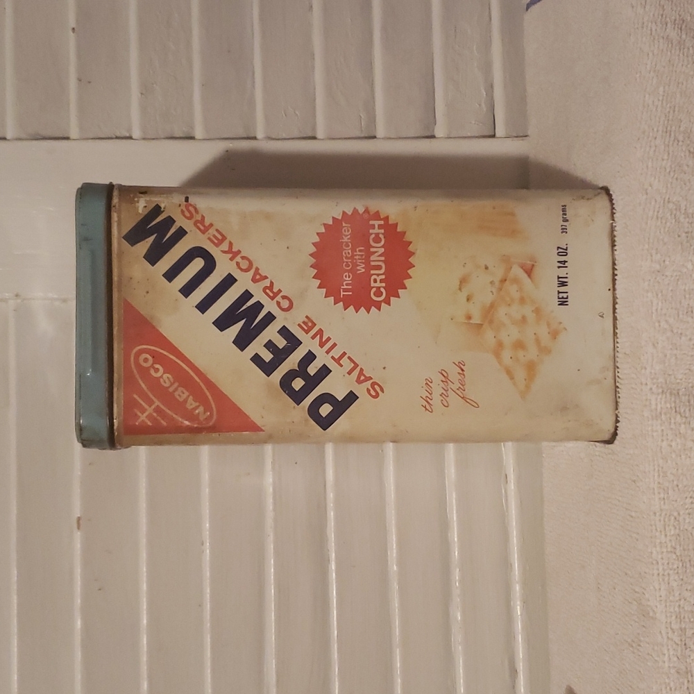Vintage Premium Cracker Tin